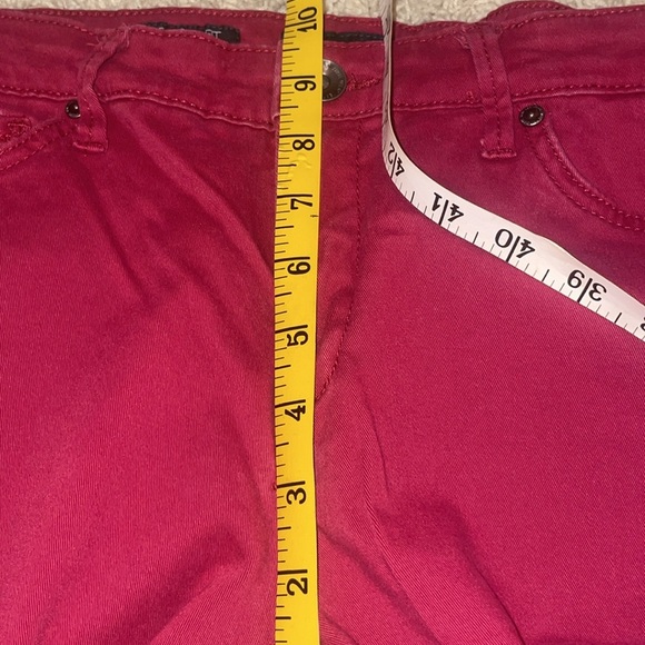 Nine West Cigarette Skinny Jeans Burgundy Red Cranberry Ankle Denim Sz 10 - Picture 12 of 12
